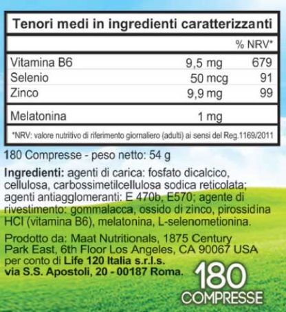 Ingredienti Melatonin Complex
