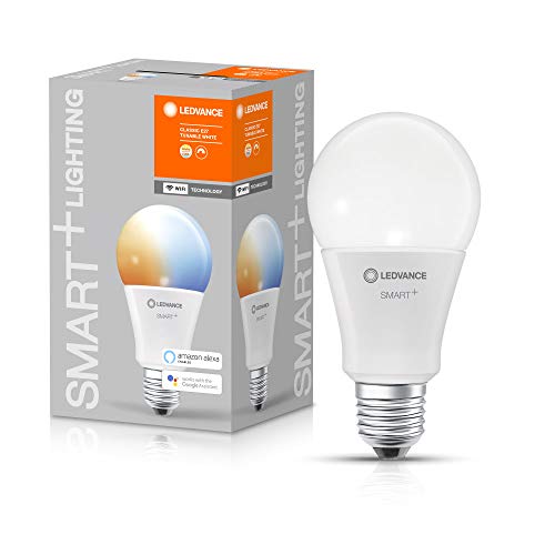 LEDVANCE, Lampada LED intelligente con tecnologia WiFi, attacco E27,  colore della luce variabile(2700-6500K), sostituisce le lampade a  incandescenza con 100W, SMART+ Classic